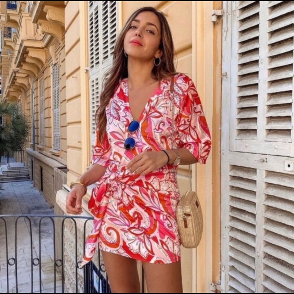 PRINTED MINI DRESS - Picture 5 of 16